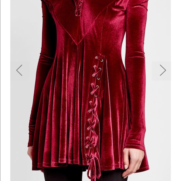 Y/Project velvet dress with lace up NWT size 38 - Picture 4 of 8